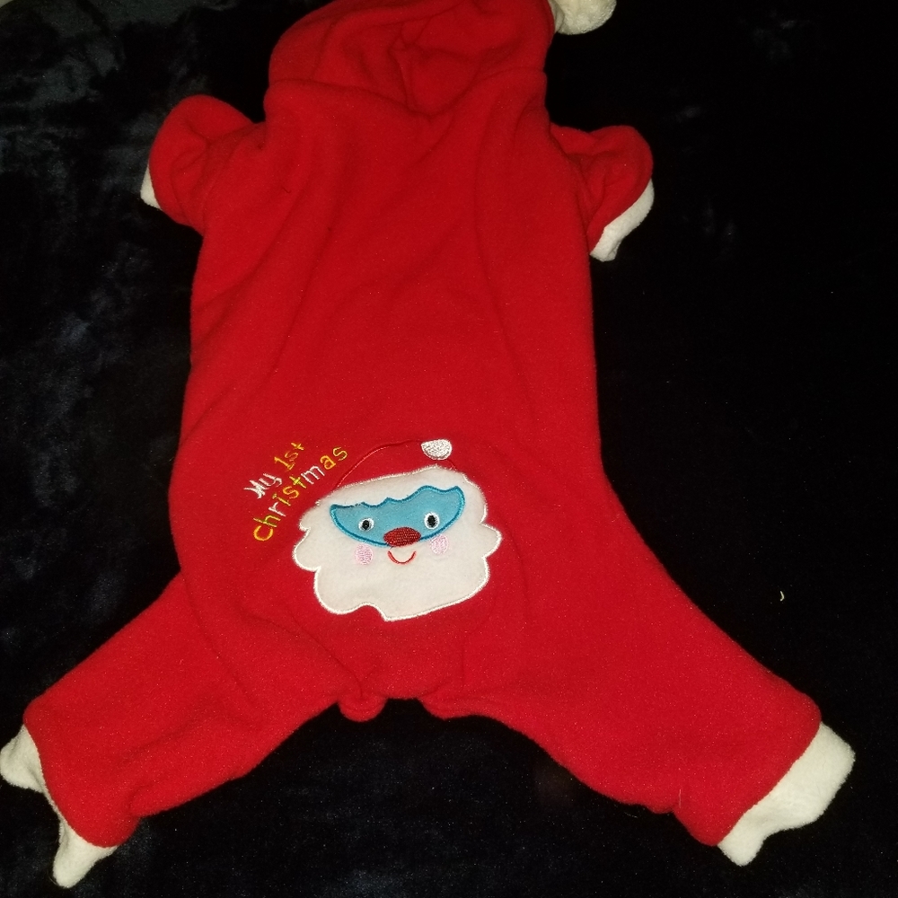 My first Christmas dog pajamas
